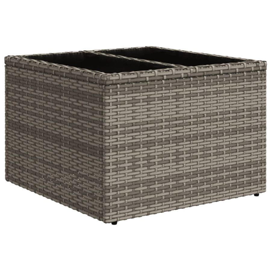 6-delige Loungeset met kussens poly rattan grijs - Afbeelding 6
