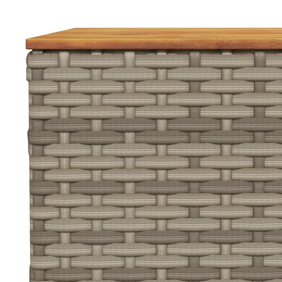 10-delige Loungeset met kussens poly rattan grijs - Afbeelding 7
