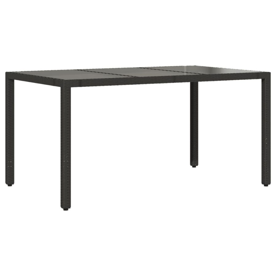 5-delige Tuinset met kussens poly rattan zwart - Afbeelding 4