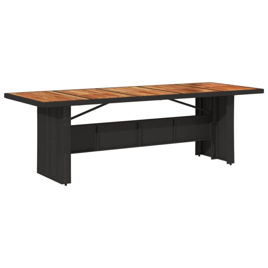 11-delige Bistroset met kussens poly rattan zwart - Afbeelding 4