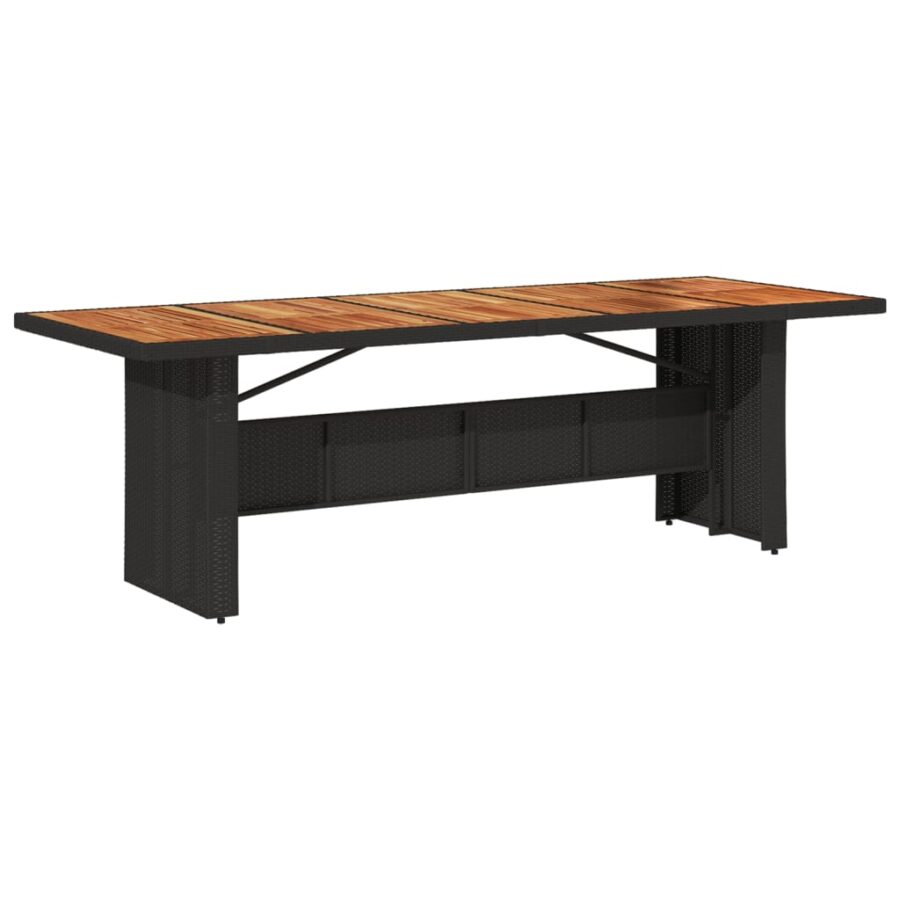 11-delige Tuinset met kussens poly rattan zwart - Afbeelding 4