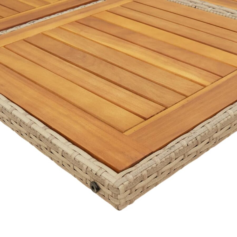 13-delige Tuinset met kussens poly rattan beige - Afbeelding 5