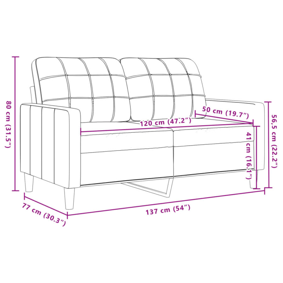 3-delige Loungeset met kussens fluweel geel - Afbeelding 8