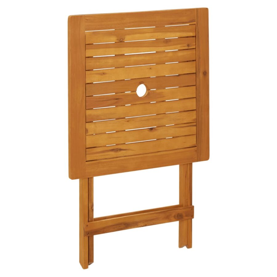 3-delige Bistroset stof en massief hout beige - Afbeelding 8