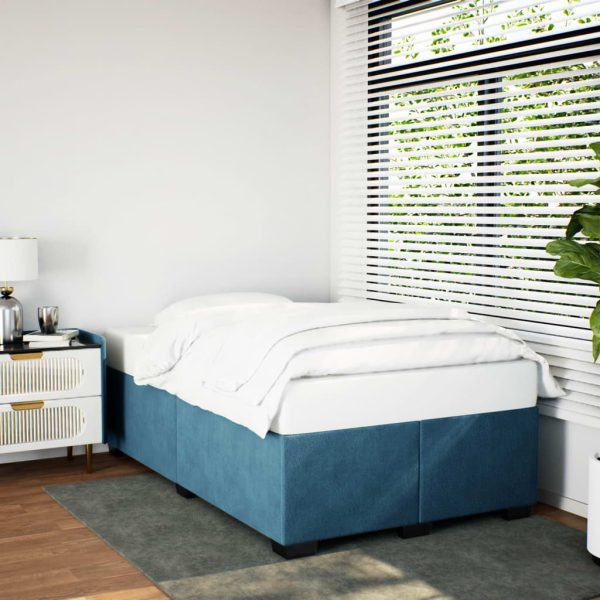 Bedframe fluweel blauw 120x190 cm