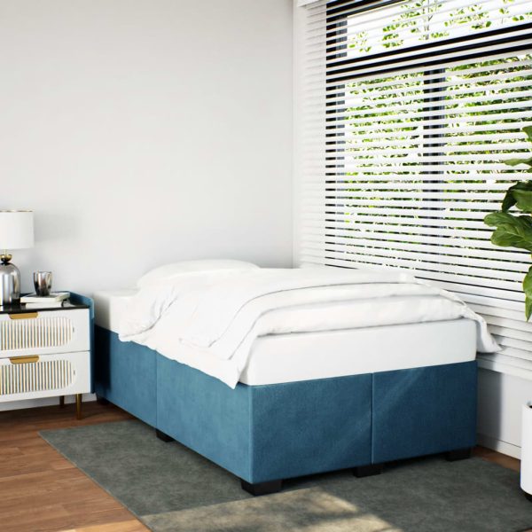 Bedframe fluweel blauw 120x200 cm