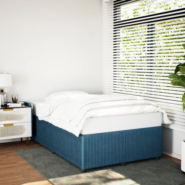 Bedframe fluweel blauw 120x190 cm