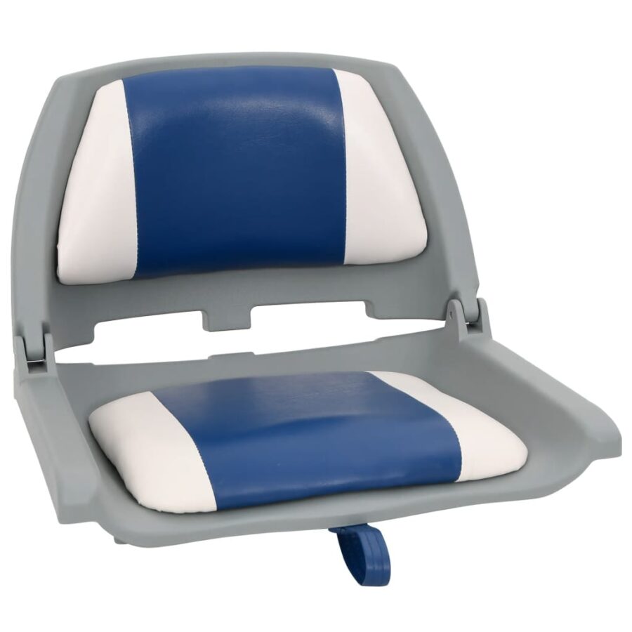 2-delige Bootstoelenset inklapbaar 48x51x41 cm blauw en wit - Afbeelding 2