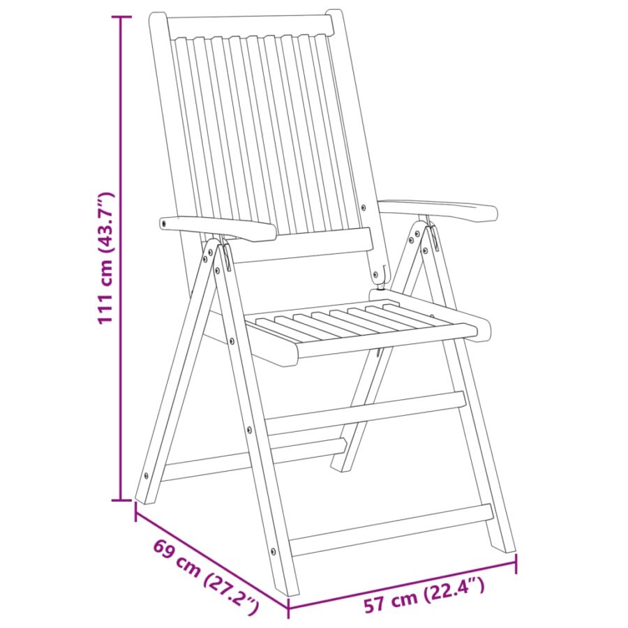 3-delige Tuinset massief acaciahout - Afbeelding 10
