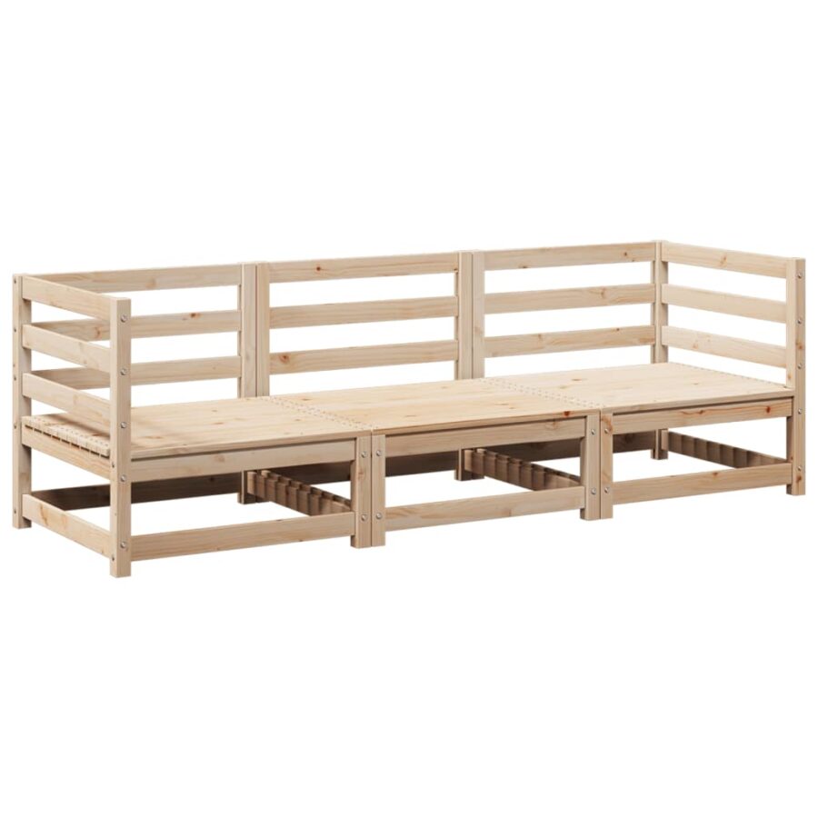 3-delige Loungeset massief grenenhout - Afbeelding 2