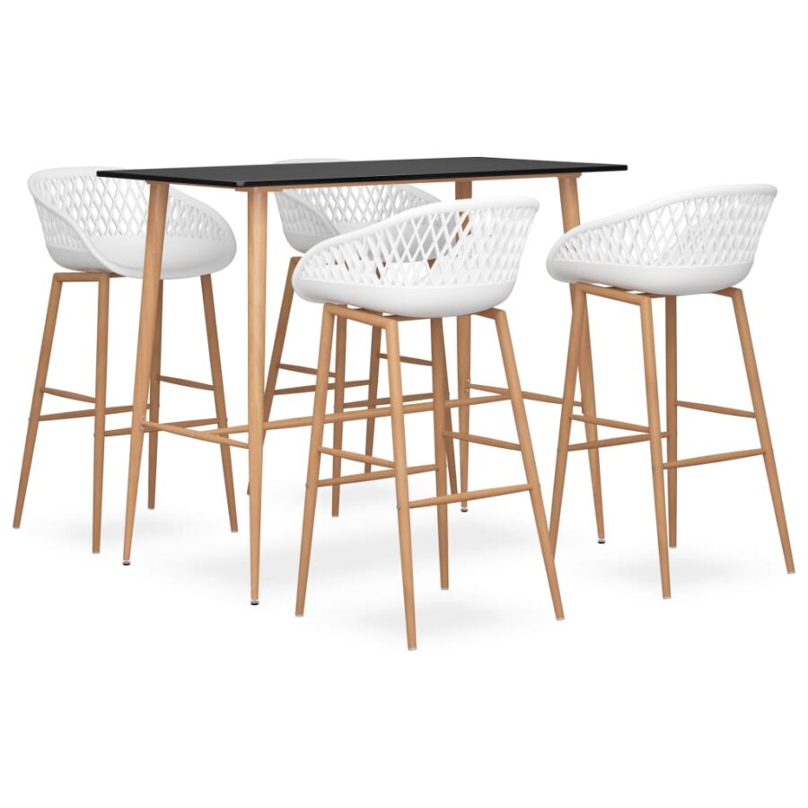 5-delige Barset zwart en wit