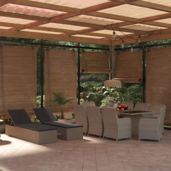 11-delige Tuinset poly rattan bruin