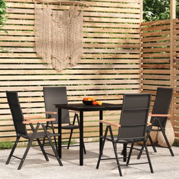 5-delige Tuinset zwart