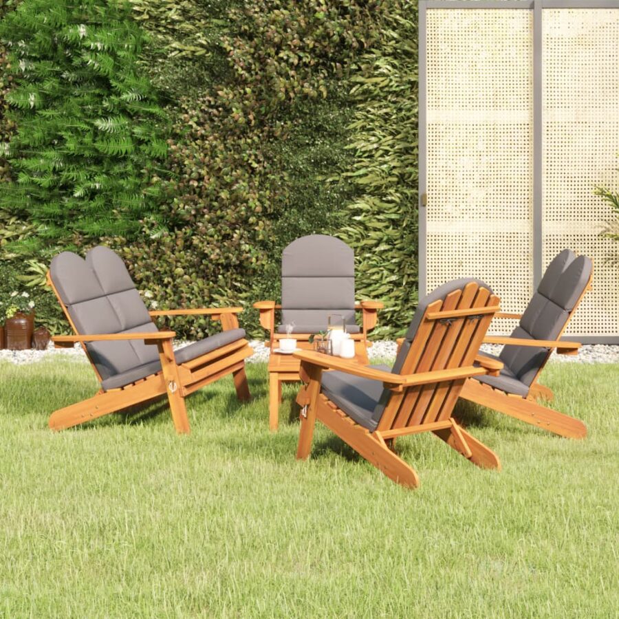 5-delige Loungeset Adirondack massief acaciahout