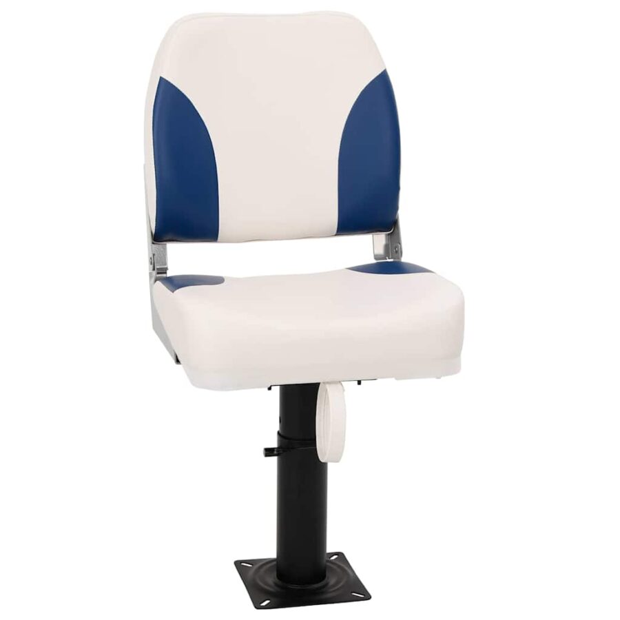 2-delige Bootstoelenset inklapbaar 41x36x48 cm blauw en wit