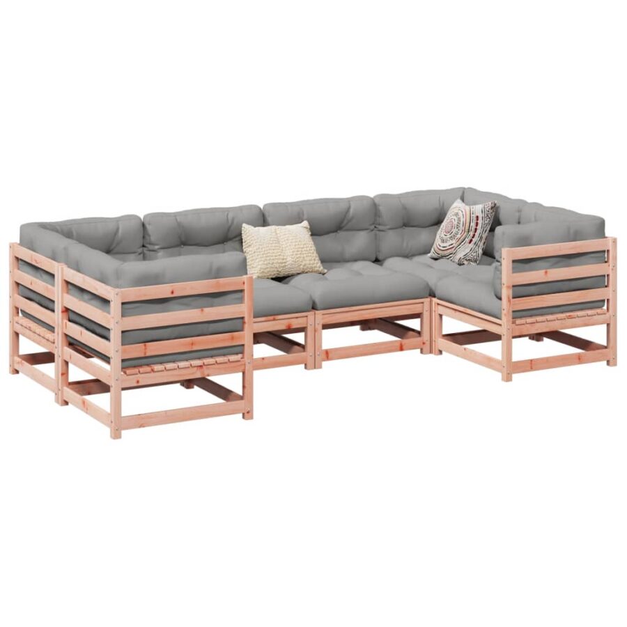 6-delige Loungeset massief douglas vurenhout