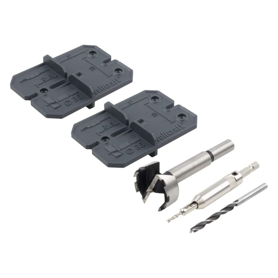 wolfcraft 5-delige Scharnierboorset 35 mm - Afbeelding 3
