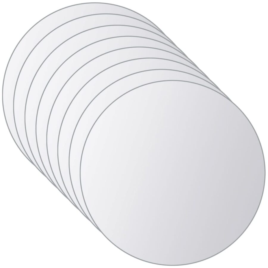 8 st Spiegeltegels rond glas - Afbeelding 4