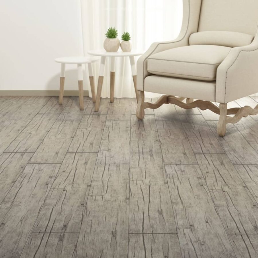 Vloerplanken niet-zelfklevend 5,26 m² 2 mm PVC washed eiken - Afbeelding 4
