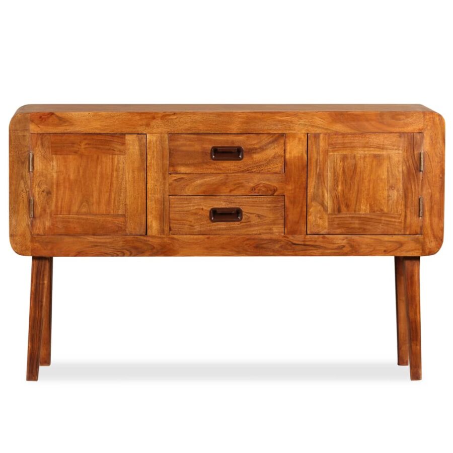 Dressoir 120x30x75 cm massief hout met honingafwerking - Afbeelding 7