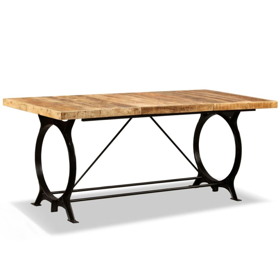 Eettafel 180 cm massief ruw mangohout - Afbeelding 2