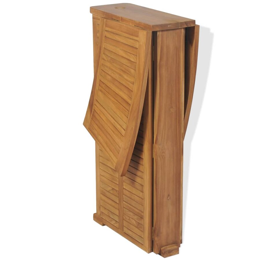 Bartafel inklapbaar 155x53x105 cm massief teakhout - Afbeelding 3