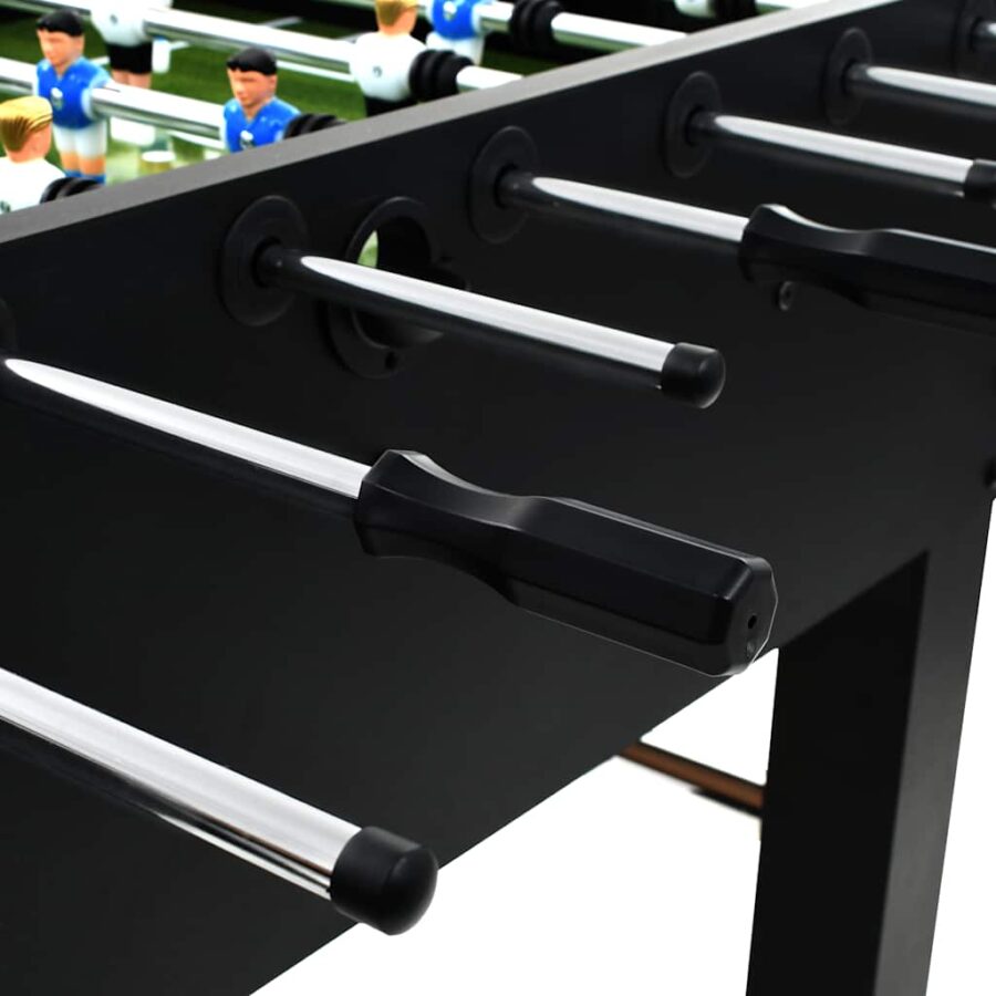 Voetbaltafel 60 kg 140x74,5x87,5 cm staal zwart - Afbeelding 8