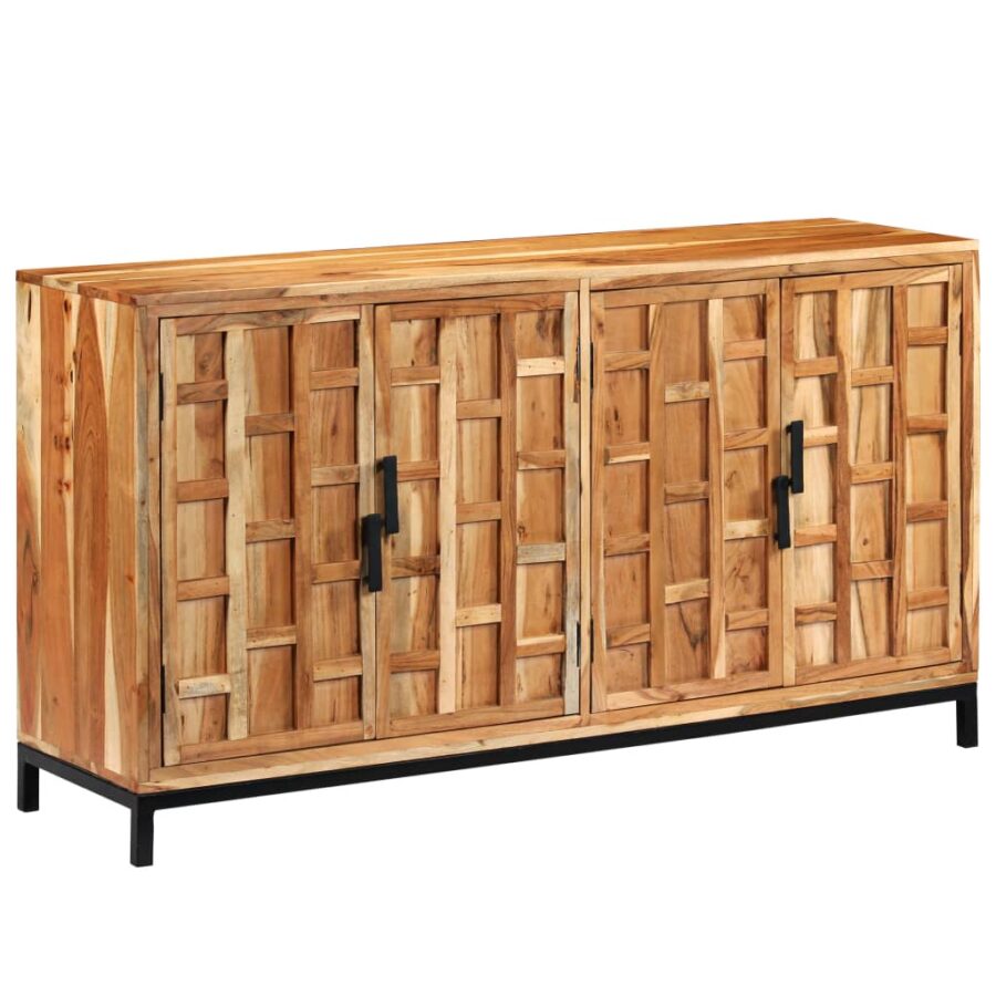 Dressoir 145x40x80 cm massief acaciahout - Afbeelding 12