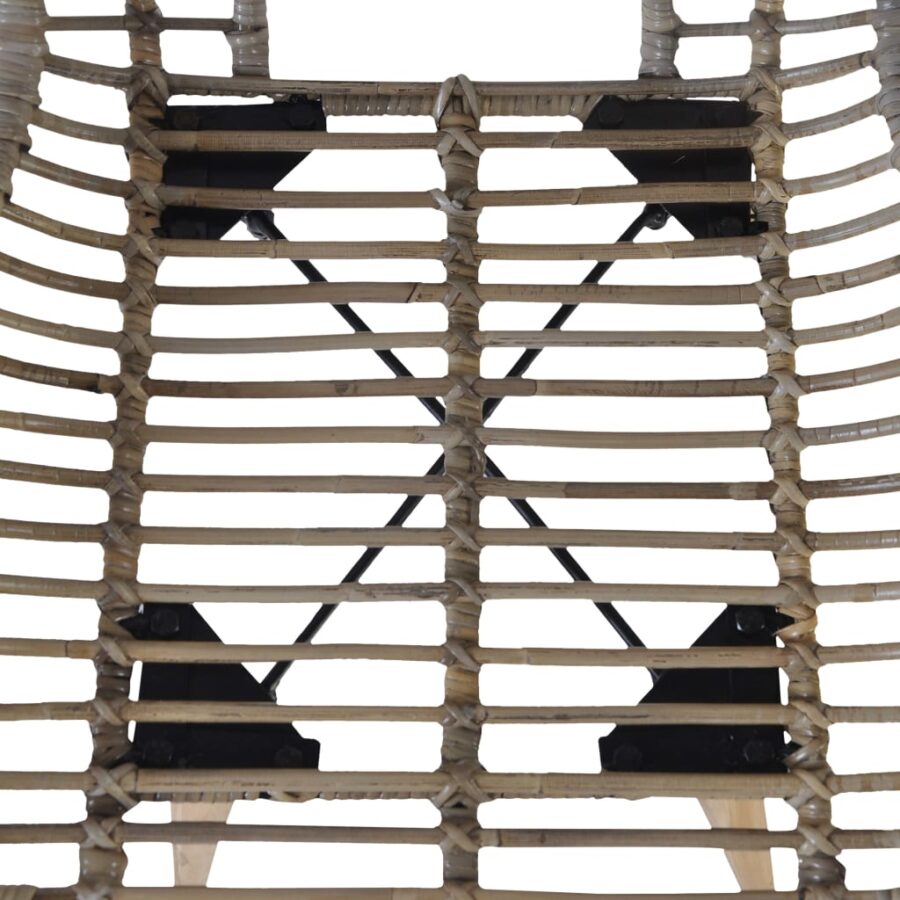 Eetkamerstoelen 2 st natuurlijk rattan bruin - Afbeelding 4