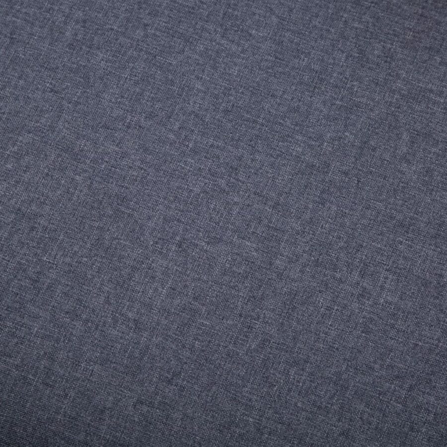 Voetenbank 73x43x42 cm stoffen bekleding donkergrijs - Afbeelding 5