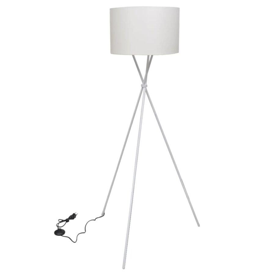 Vloerlamp inclusief lampenkap 139 cm wit