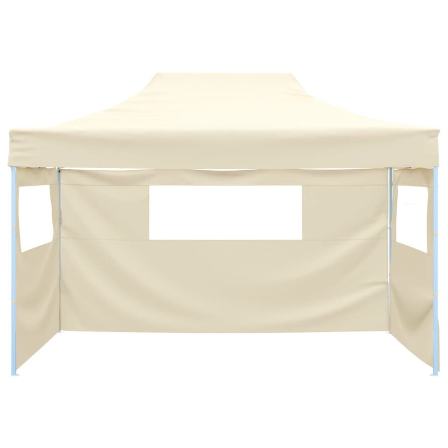 Vouwtent met 3 wanden 3x4,5 m crème - Afbeelding 2