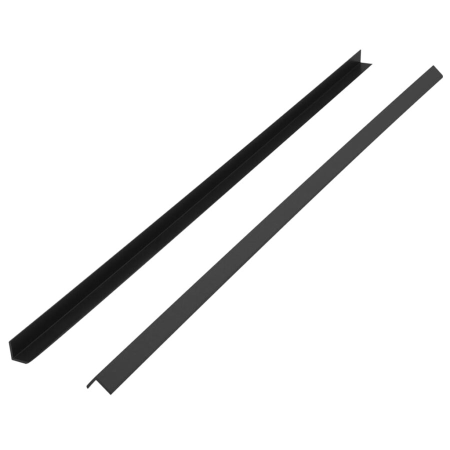 Terras hoekplinten 5 st 170 cm HKC zwart - Afbeelding 3