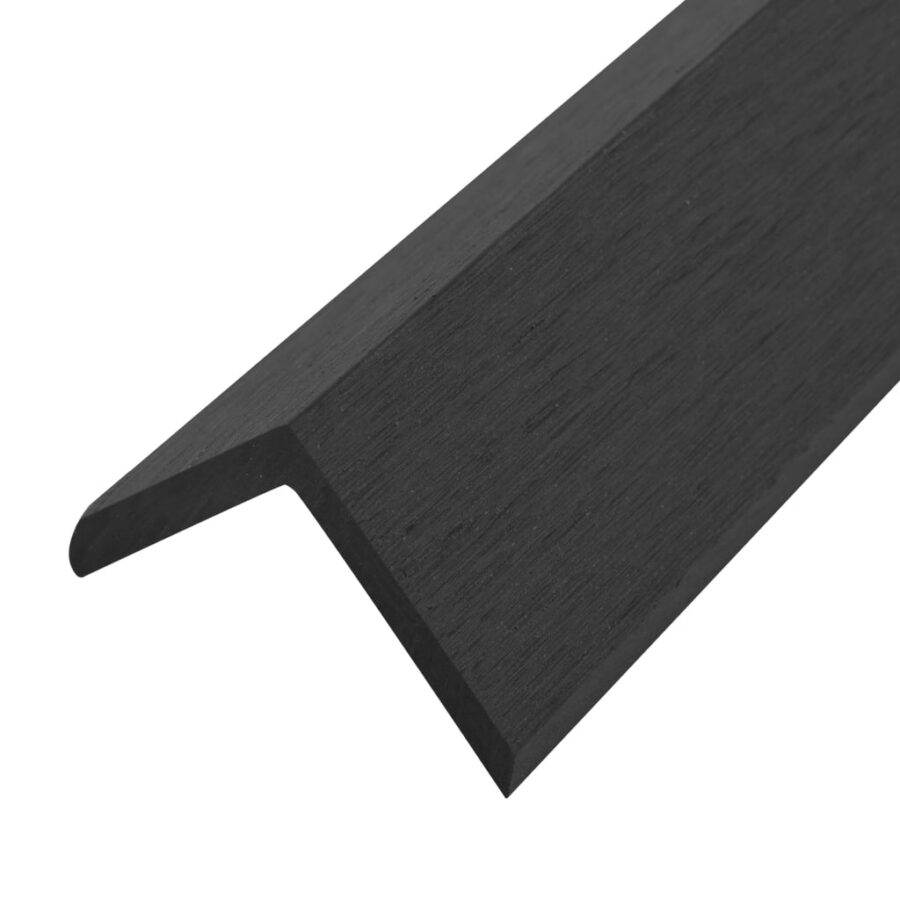 Terras hoekplinten 5 st 170 cm HKC zwart - Afbeelding 4