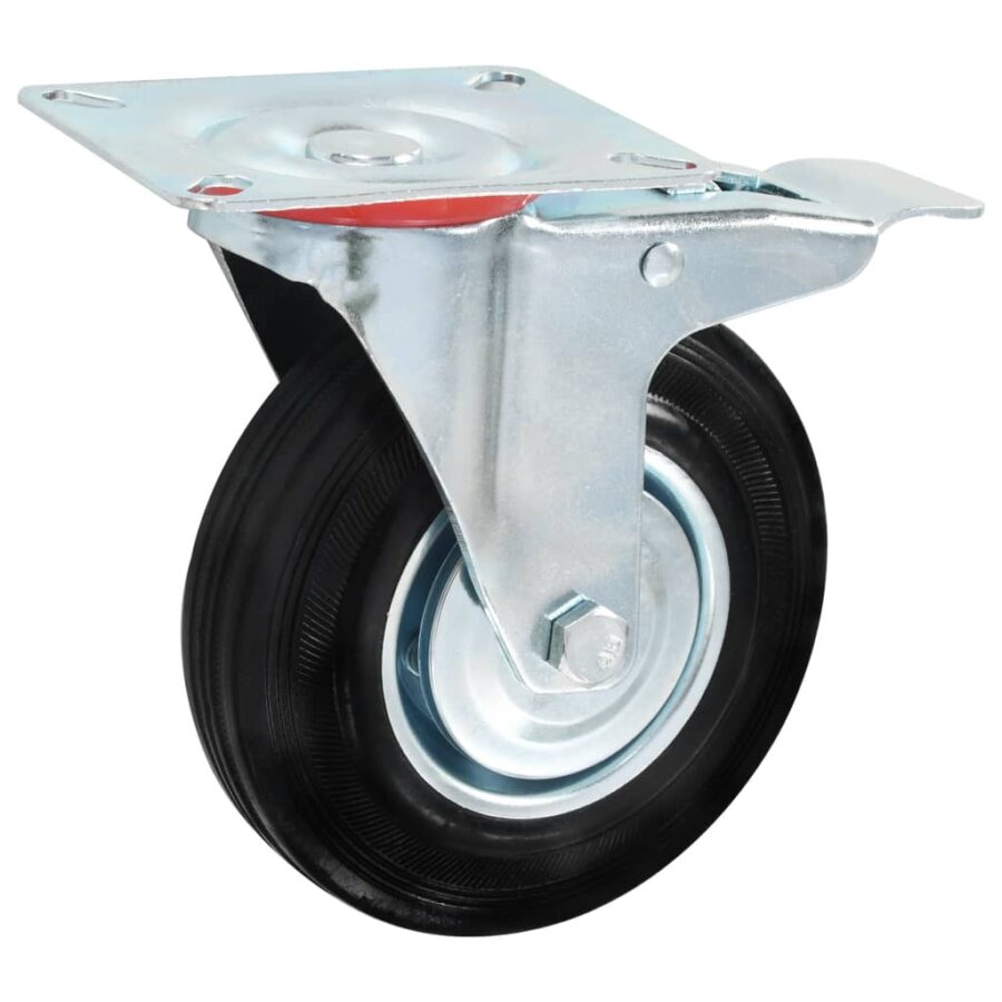 Zwenkwielen met dubbele remmen 4 st 125 mm - Afbeelding 4
