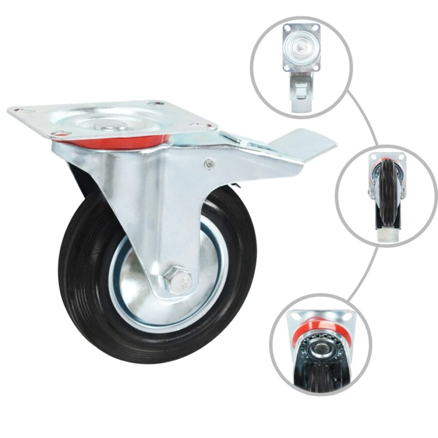Zwenkwielen 4 st 160 mm - Afbeelding 3