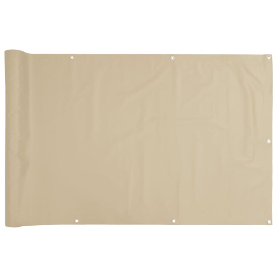 Balkonscherm Oxford textiel 75x400 cm beige - Afbeelding 2