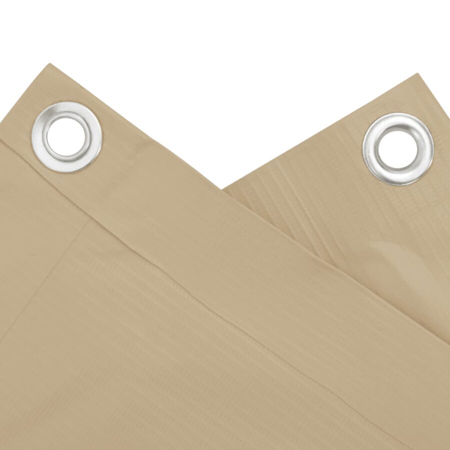 Balkonscherm Oxford textiel 75x400 cm beige - Afbeelding 3