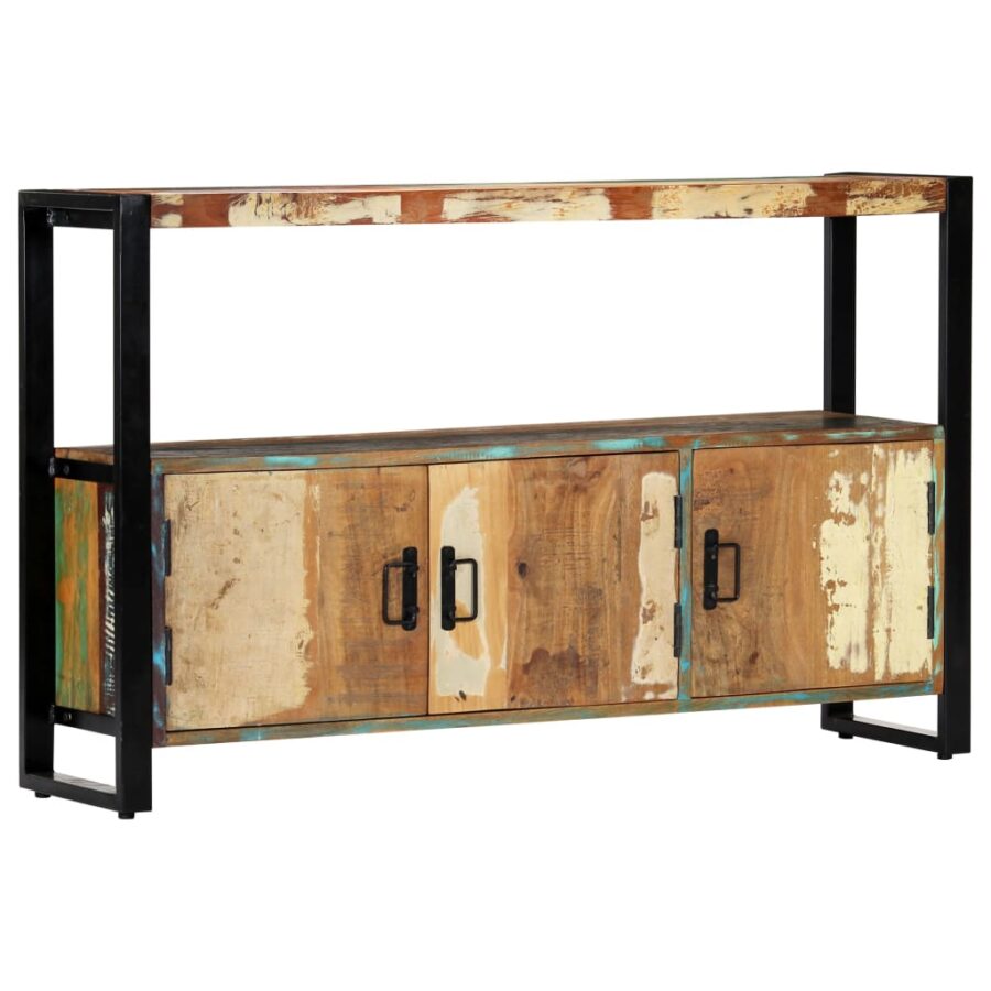 Dressoir 120x30x75 cm massief gerecycled hout - Afbeelding 9