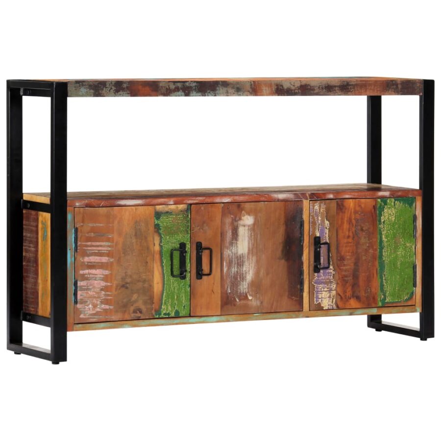 Dressoir 120x30x75 cm massief gerecycled hout - Afbeelding 10