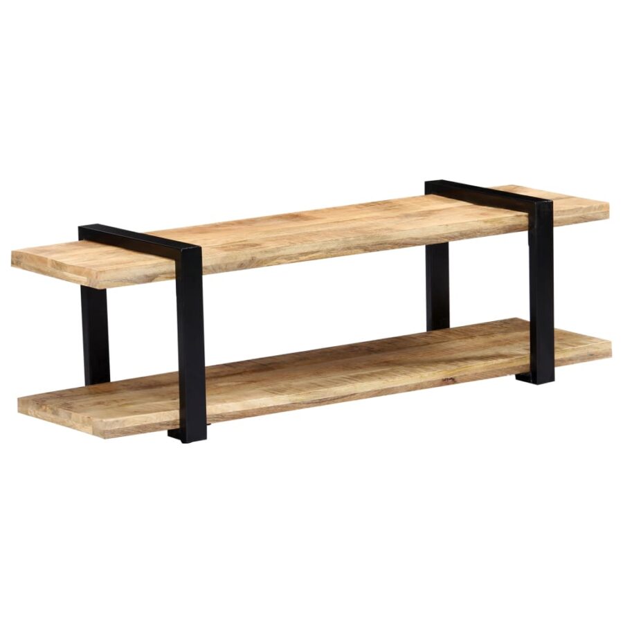 Tv-meubel 130x40x40 cm massief mangohout - Afbeelding 9