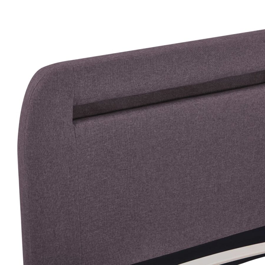 Bedframe met LED stof taupe 160x200 cm - Afbeelding 6