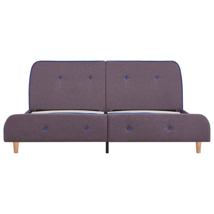 Bedframe stof taupe 160x200 cm - Afbeelding 3