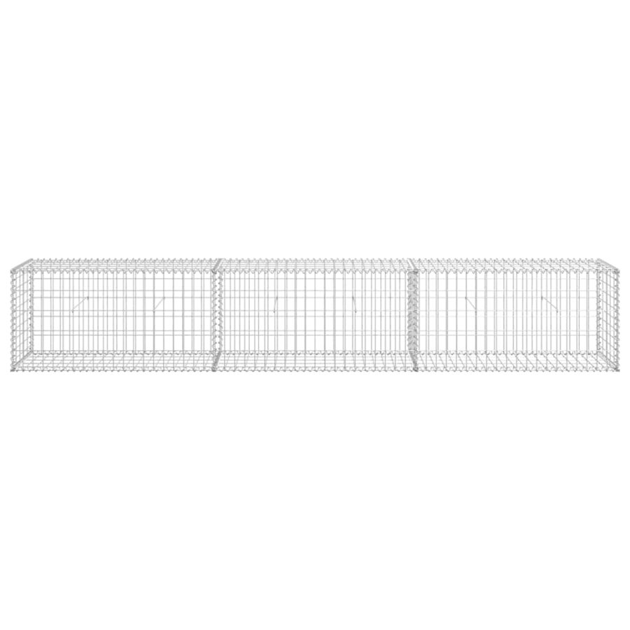 Schanskorfmuur met deksels 300x50x50 cm gegalvaniseerd staal - Afbeelding 5