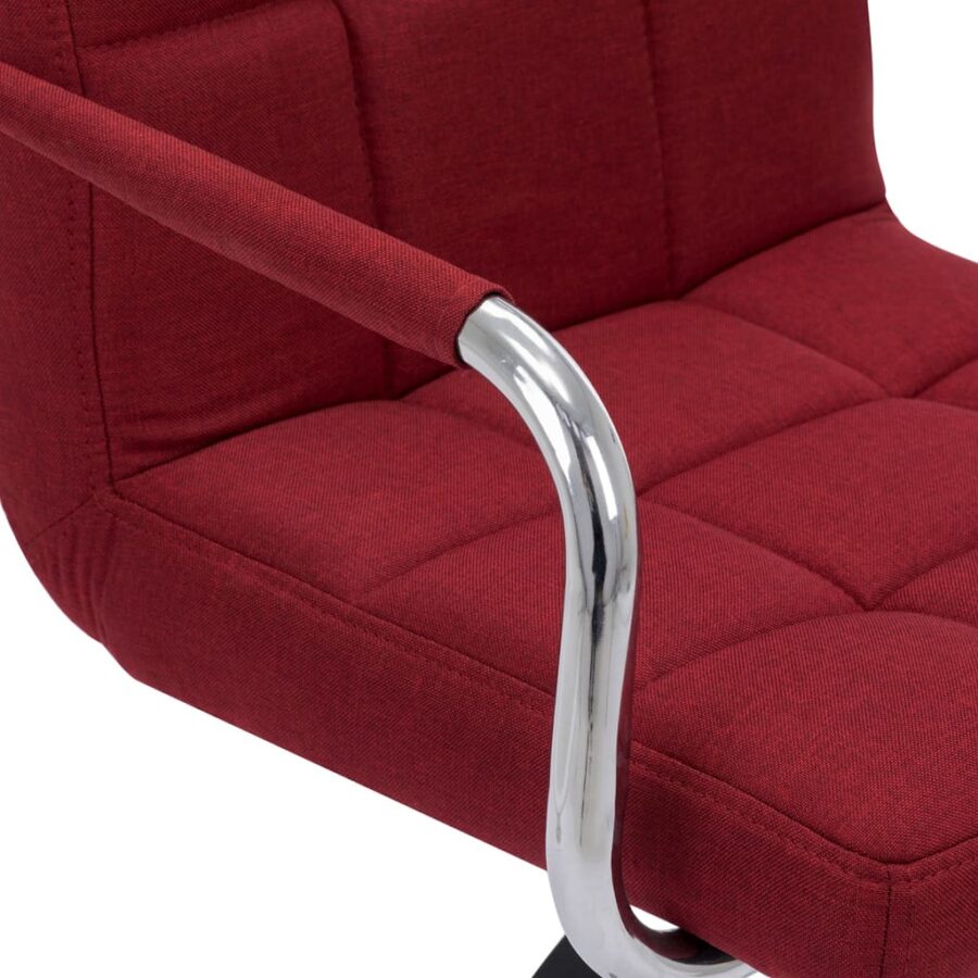 Barstoelen 2 st stof wijnrood - Afbeelding 7