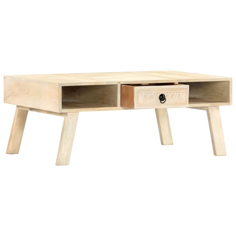 Salontafel 100x60x40 cm massief mangohout - Afbeelding 2