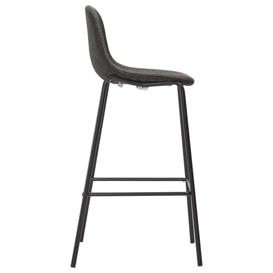 Barstoelen 4 st stof donkergrijs - Afbeelding 4