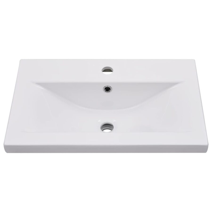 Inbouwwastafel 61x39,5x18,5 cm keramiek wit - Afbeelding 3