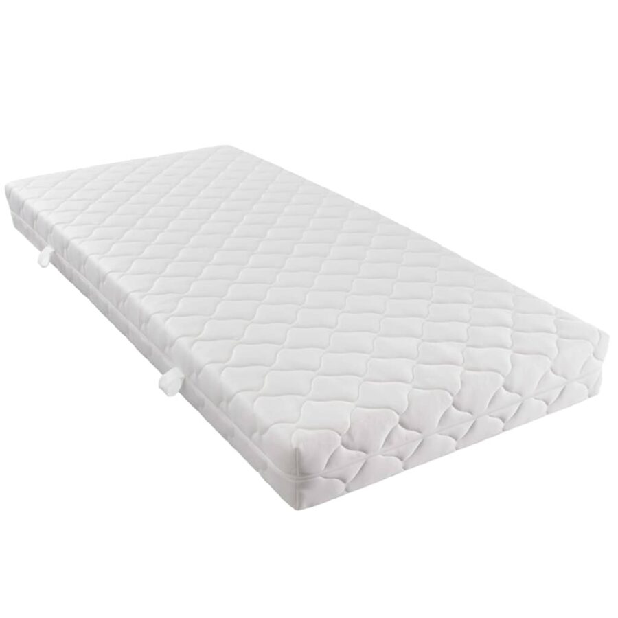 Bed met matras kunstleer wit 140x200 cm - Afbeelding 9