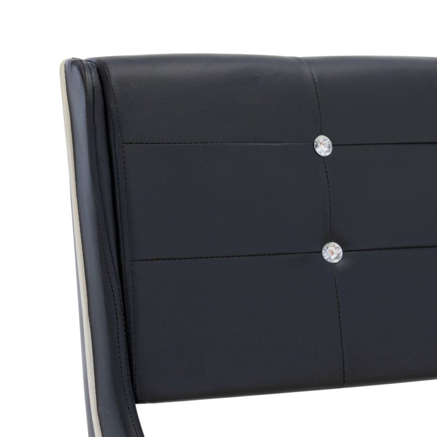 Bed met matras kunstleer zwart 140x200 cm - Afbeelding 6